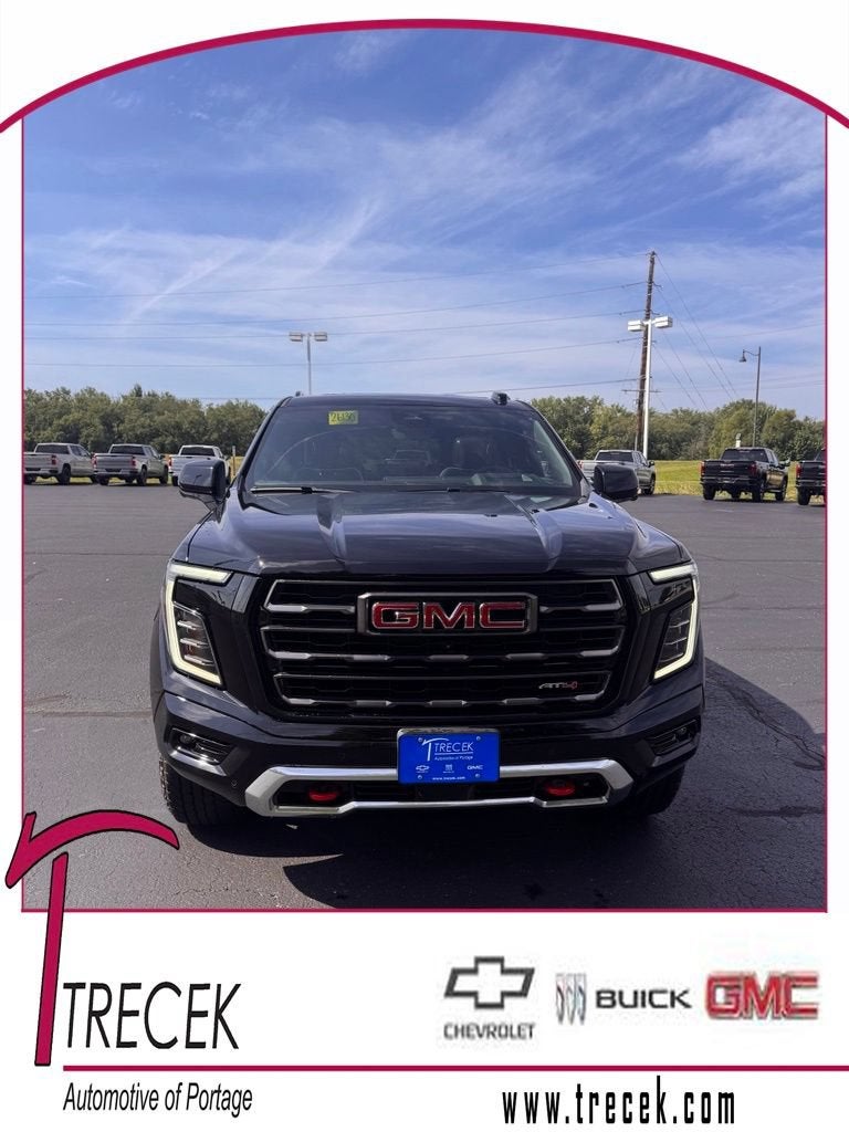 2026 GMC Yukon AT4 Ultimate in Onyx Black — front three-quarter view