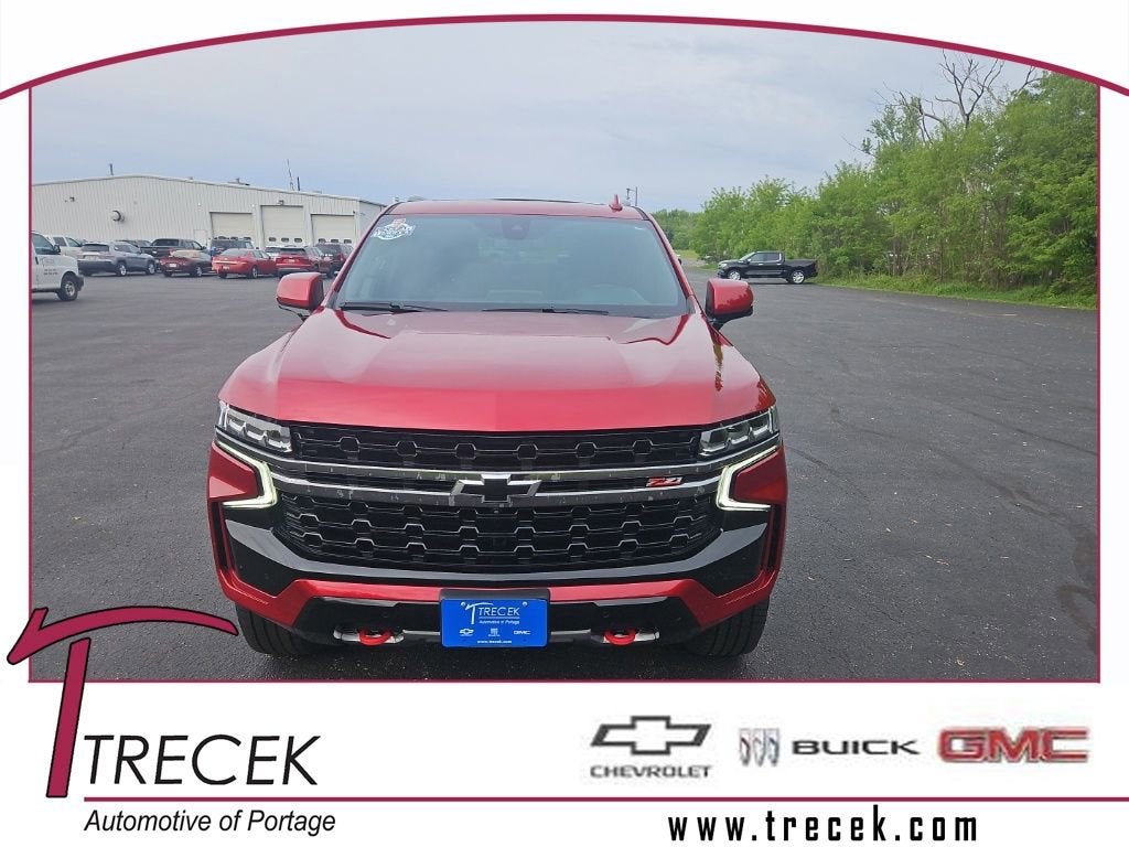 2021 Chevrolet Tahoe Z71 in Cherry Red Tintcoat — front three-quarter view
