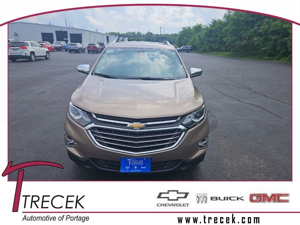 2018 Chevrolet Equinox Premier in Sandy Ridge Metallic — front three-quarter view
