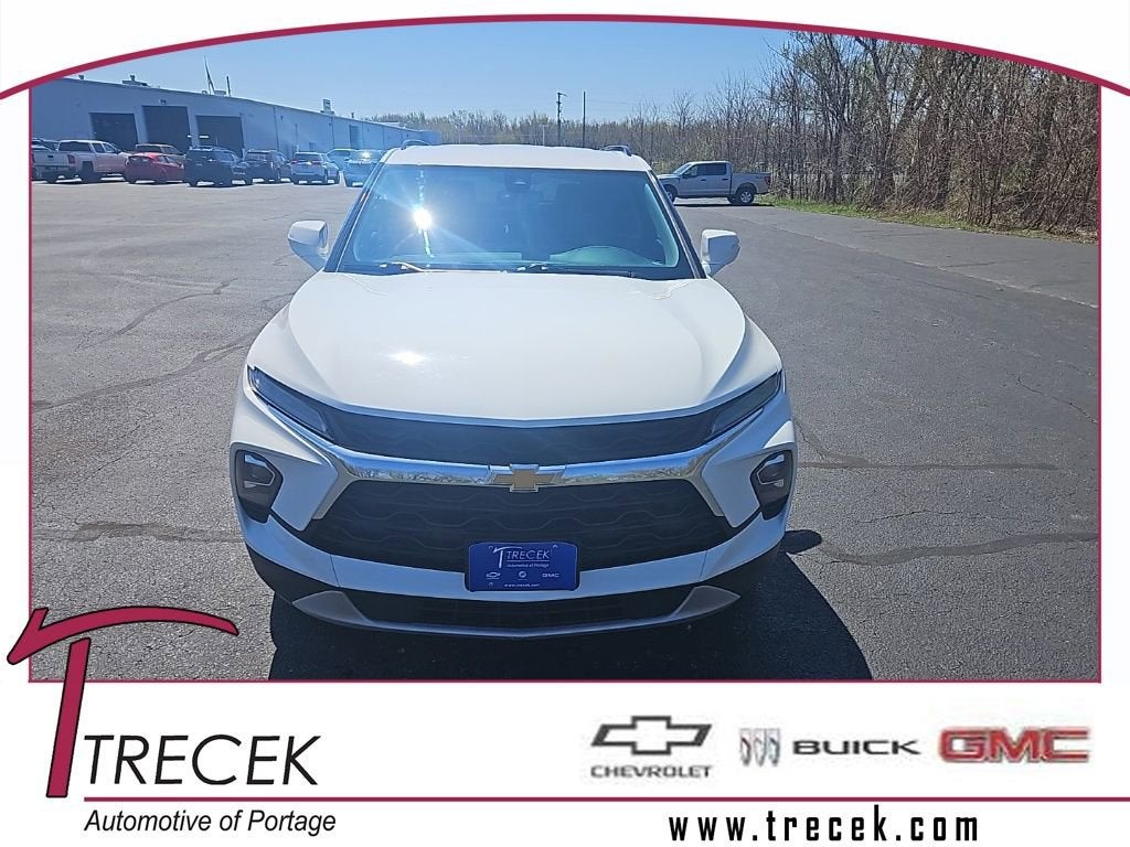 2024 Chevrolet Blazer 3LT in Summit White — front three-quarter view