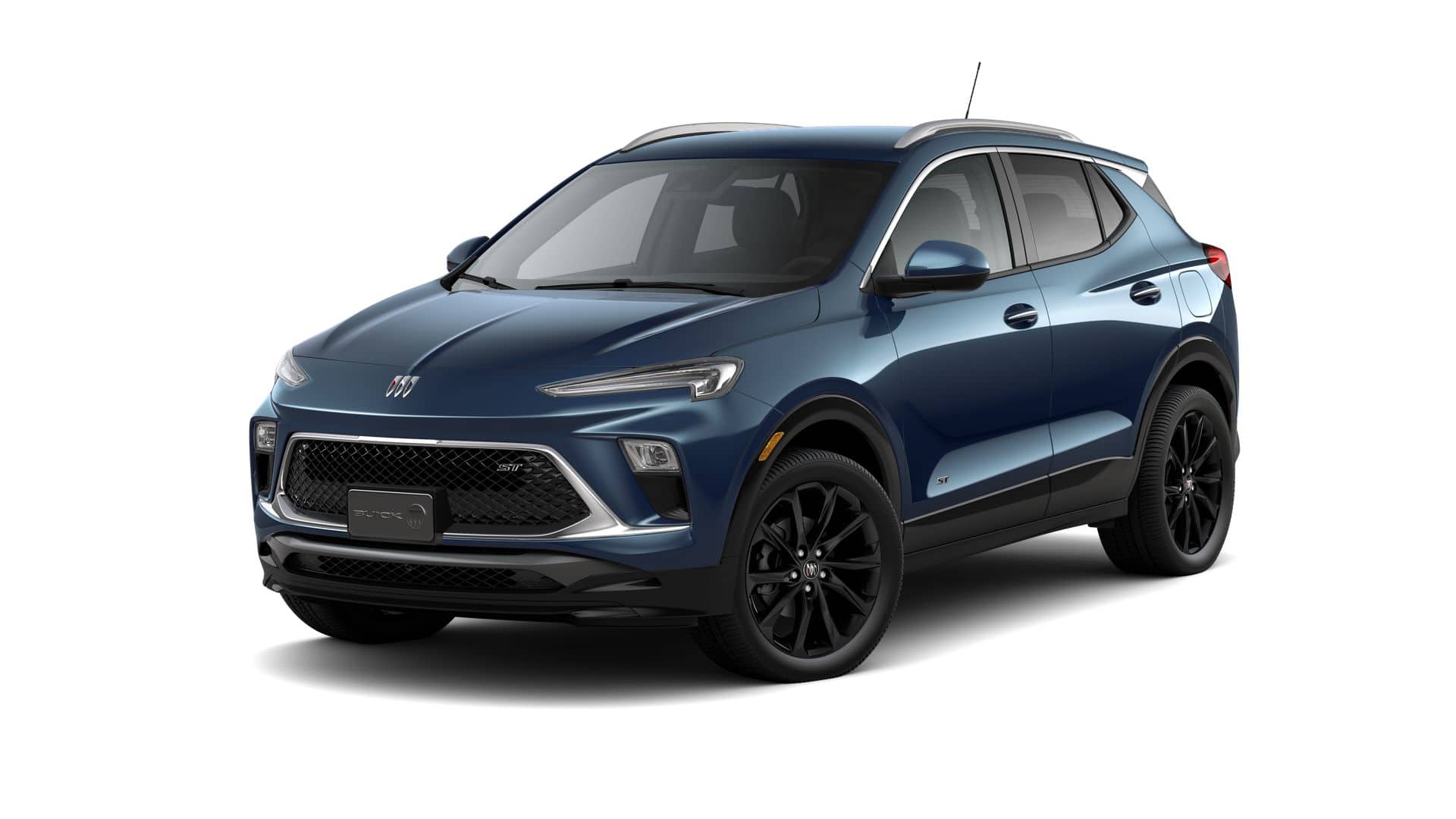 2026 Buick Encore GX Sport Touring in Ocean Blue Metallic — front three-quarter view